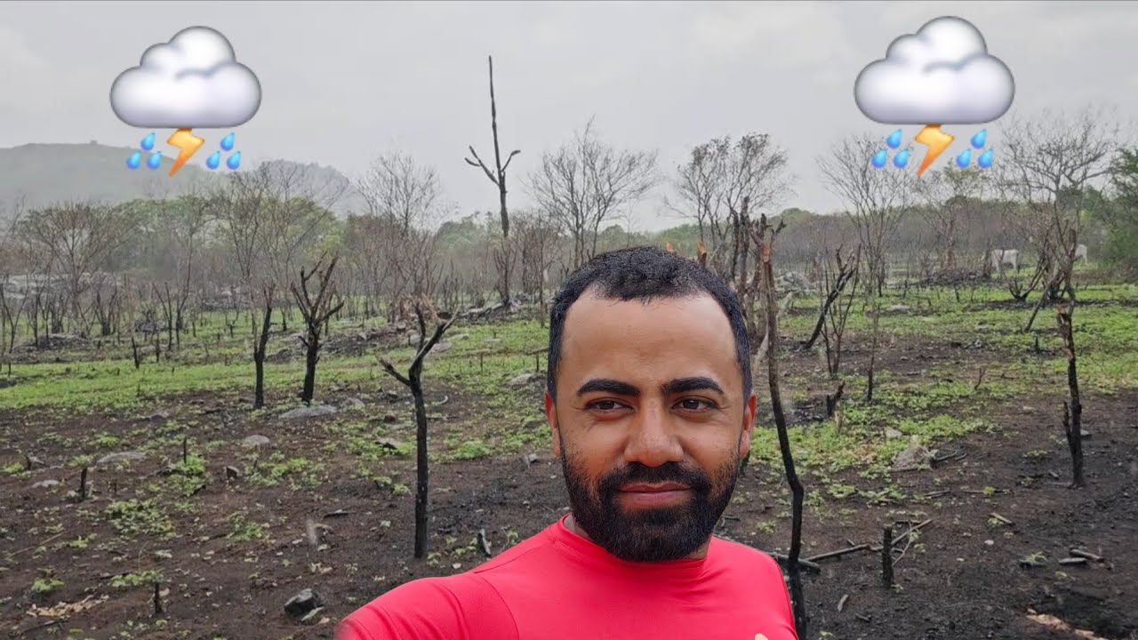 Caiu um pé dágua no roçado do agricultor foi a segunda chuva do dia ⛈️