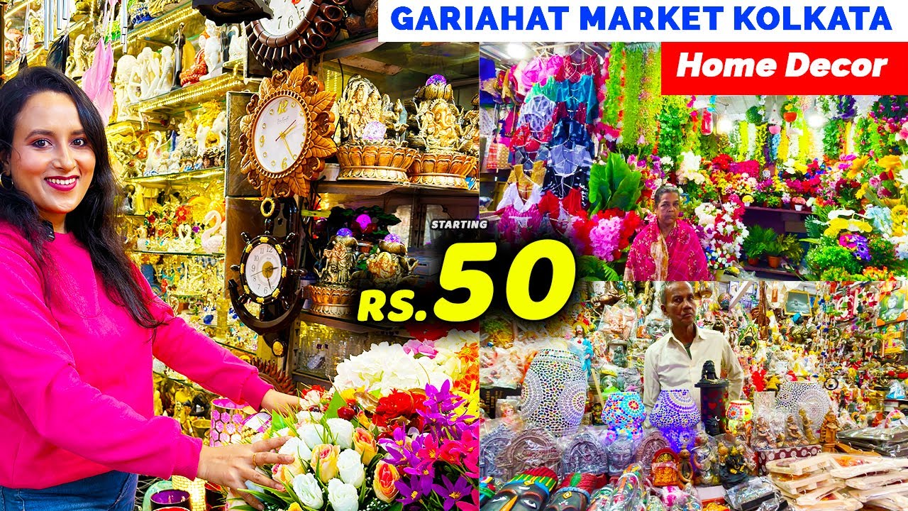 Gariahat Home Decor | খুব কম দামে 50 টাকা থেকে শুরু 😱 Gariahat Market Kolkata Home Decor