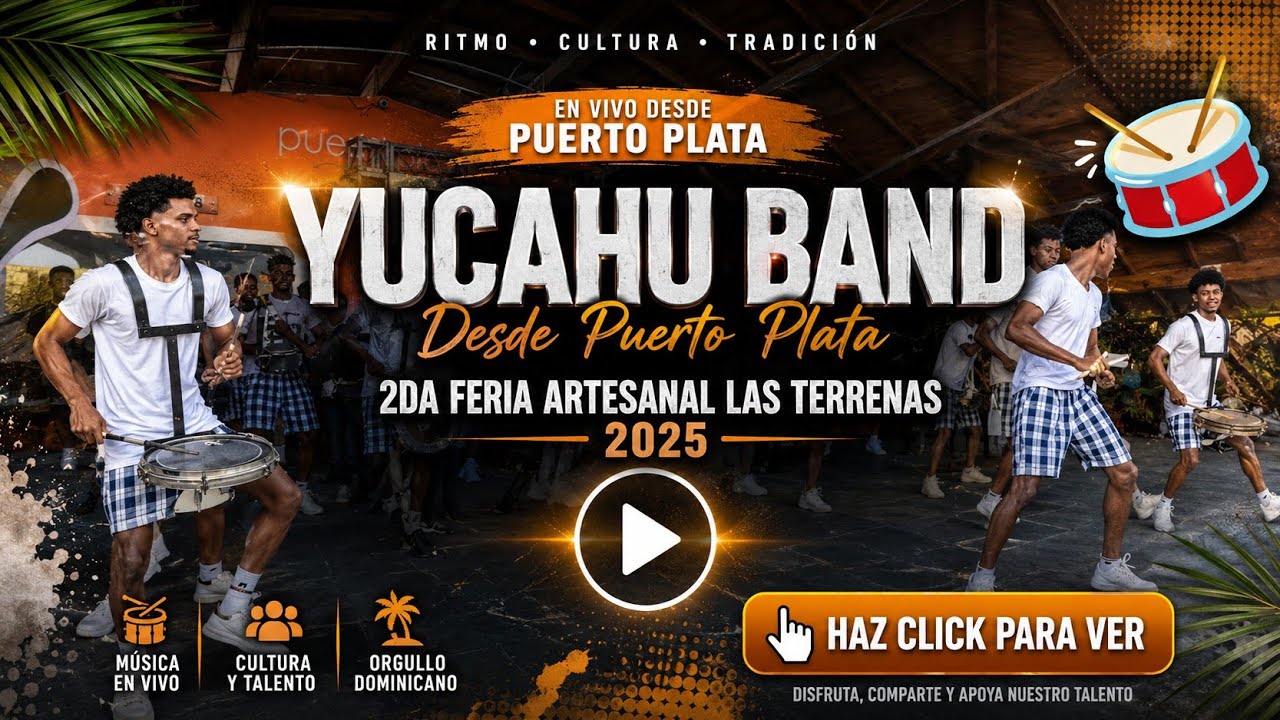 YUCAHU BAND en vivo en la Feria Artesanal Las Terrenas 2025 🎶🥁 @yucahuband1983