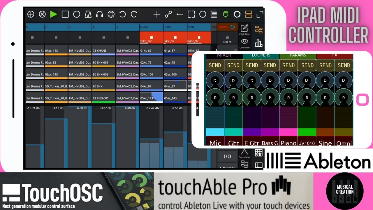 Using iPads and Android as MIDI Controllers for Ableton Live | TouchOSC & Touchable Pro
