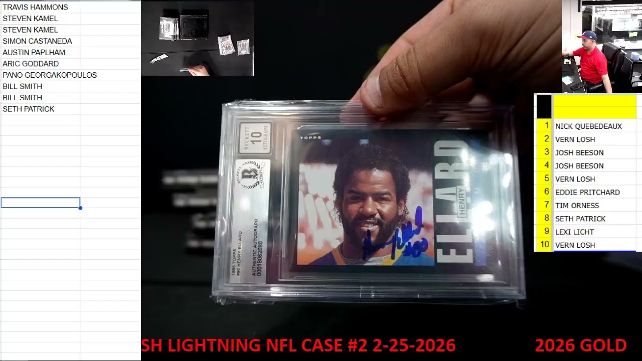 CAJUNBREAKER 2026 GOLD RUSH LIGHTNING NFL CASE #2 2-25-2026