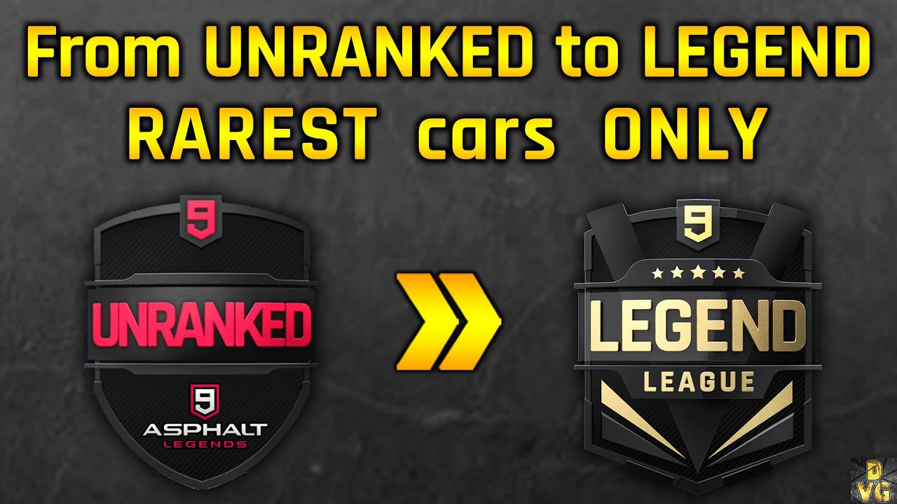 Asphalt 9 | RAREST cars ONLY | From UNRANKED to LEGEND LEAGUE
