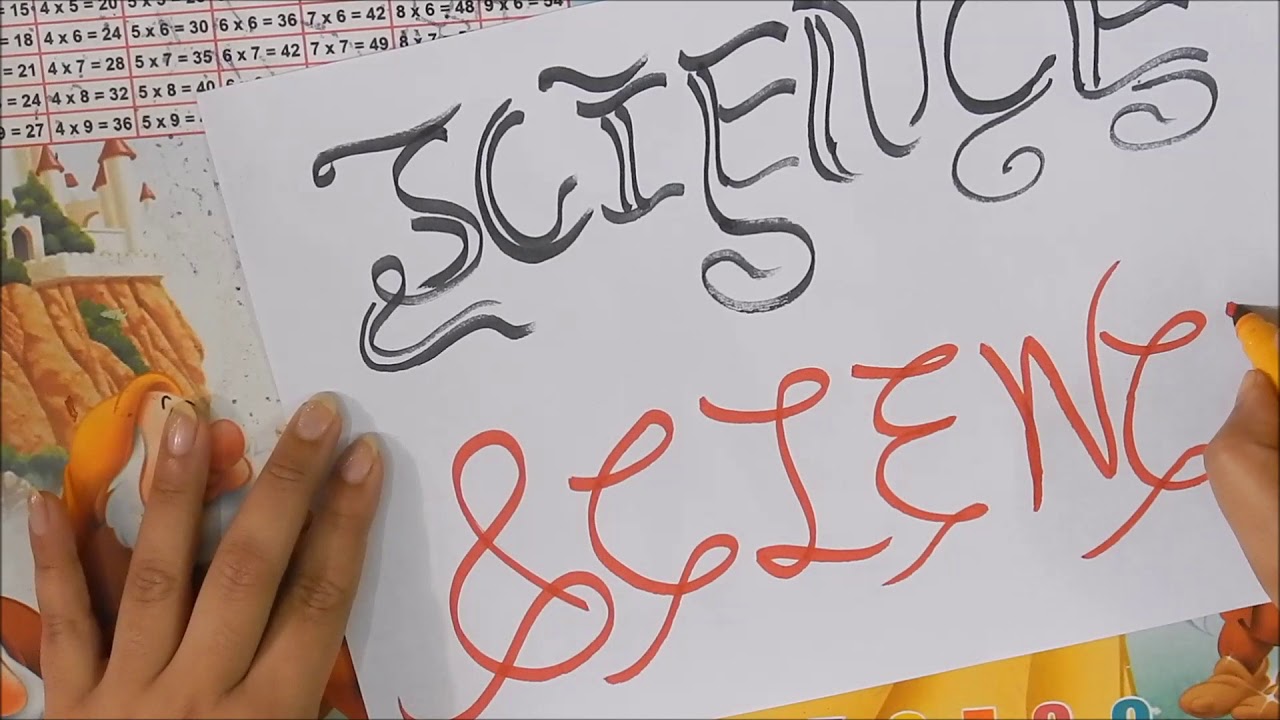 5 Ways To Write The Word 'SCIENCE' In Calligraphy || DIY : Fancy Word Writing Tutorial #1