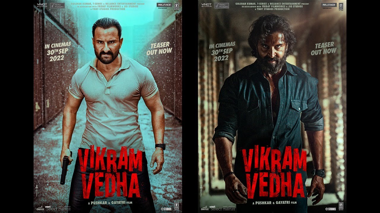 Vikram Vedha Teaser | Hrithik Roshan, Saif Ali Khan | Pushkar & Gayatri | Radhika Apte|Bhushan Kumar