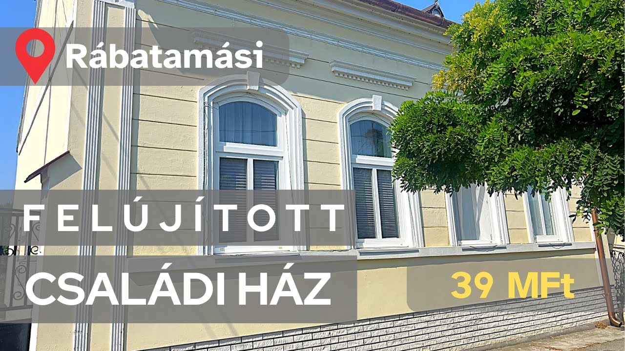 Rábatamásiban - Felújított családi ház, frekventált helyen ELADÓ