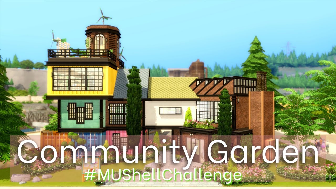 Community Garden | #MUShellChallenge | The Sims 4 Speed Build