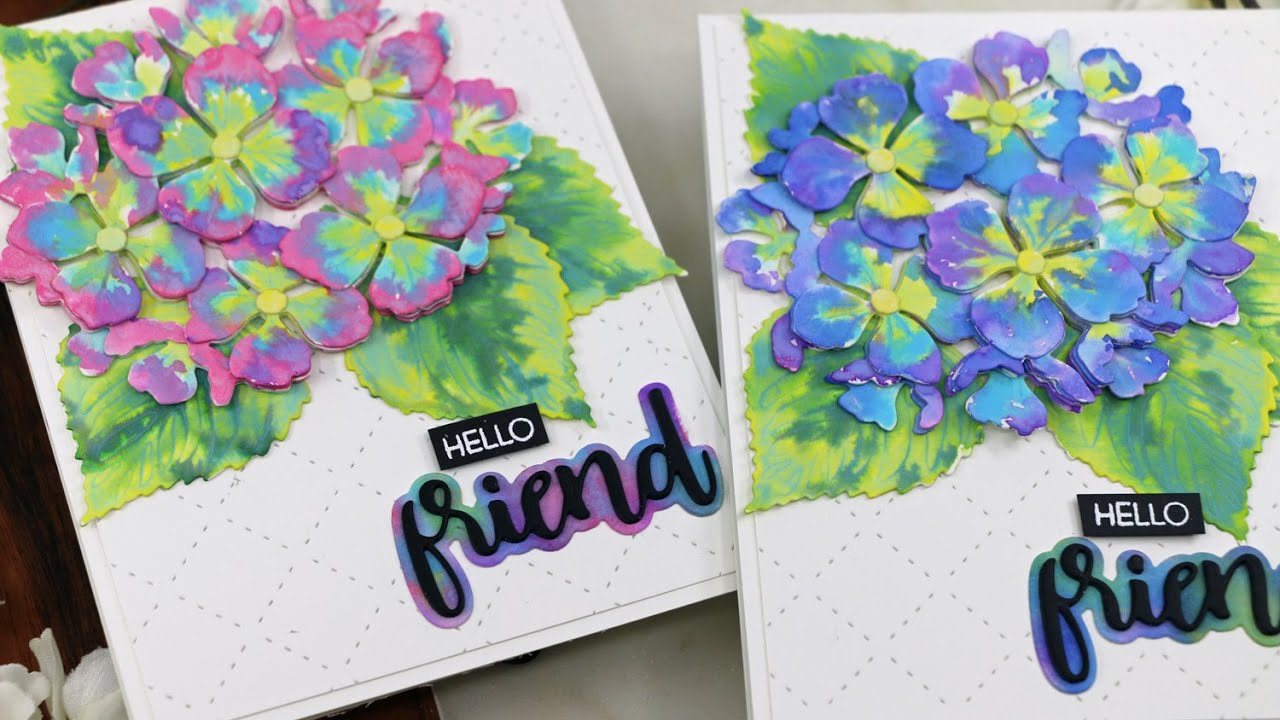 Easy Oxide Spray Hydrangeas Cards | HoneyBee Stamps Lovely Layers: Hydrangeas