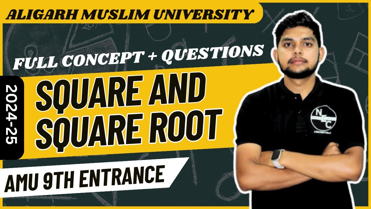 AMU | Square & Square Root Full Concept, Question | Amu 9th Entrance #amuentrance2024 #amu #amu9th