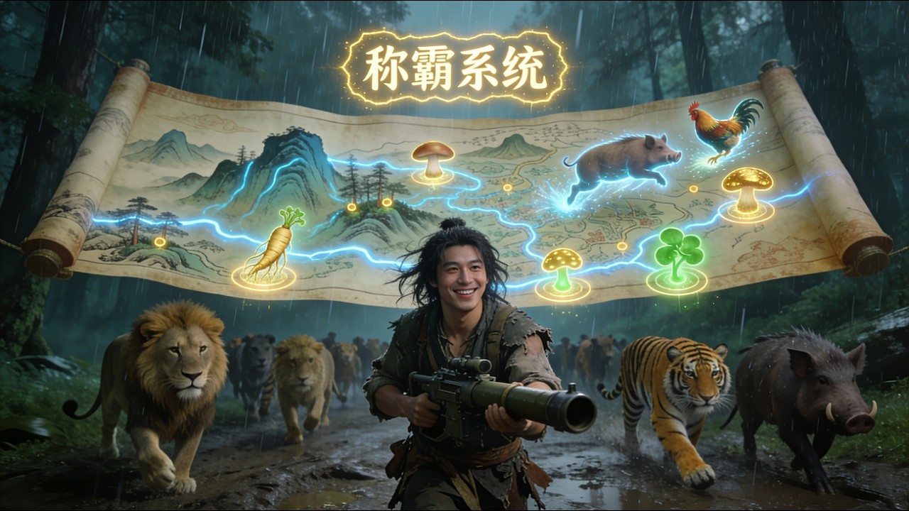 【完結】🔥 穿越到古代用現代大砲抓野豬，窮小子用稱霸系統震驚王室...