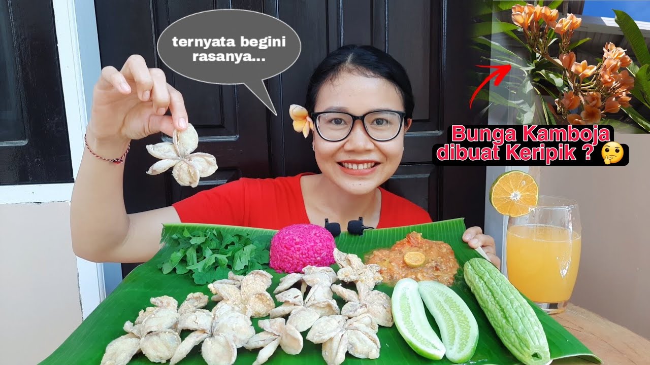 MUKBANG KERIPIK BUNGA KAMBOJA || MUKBANG INDONESIA