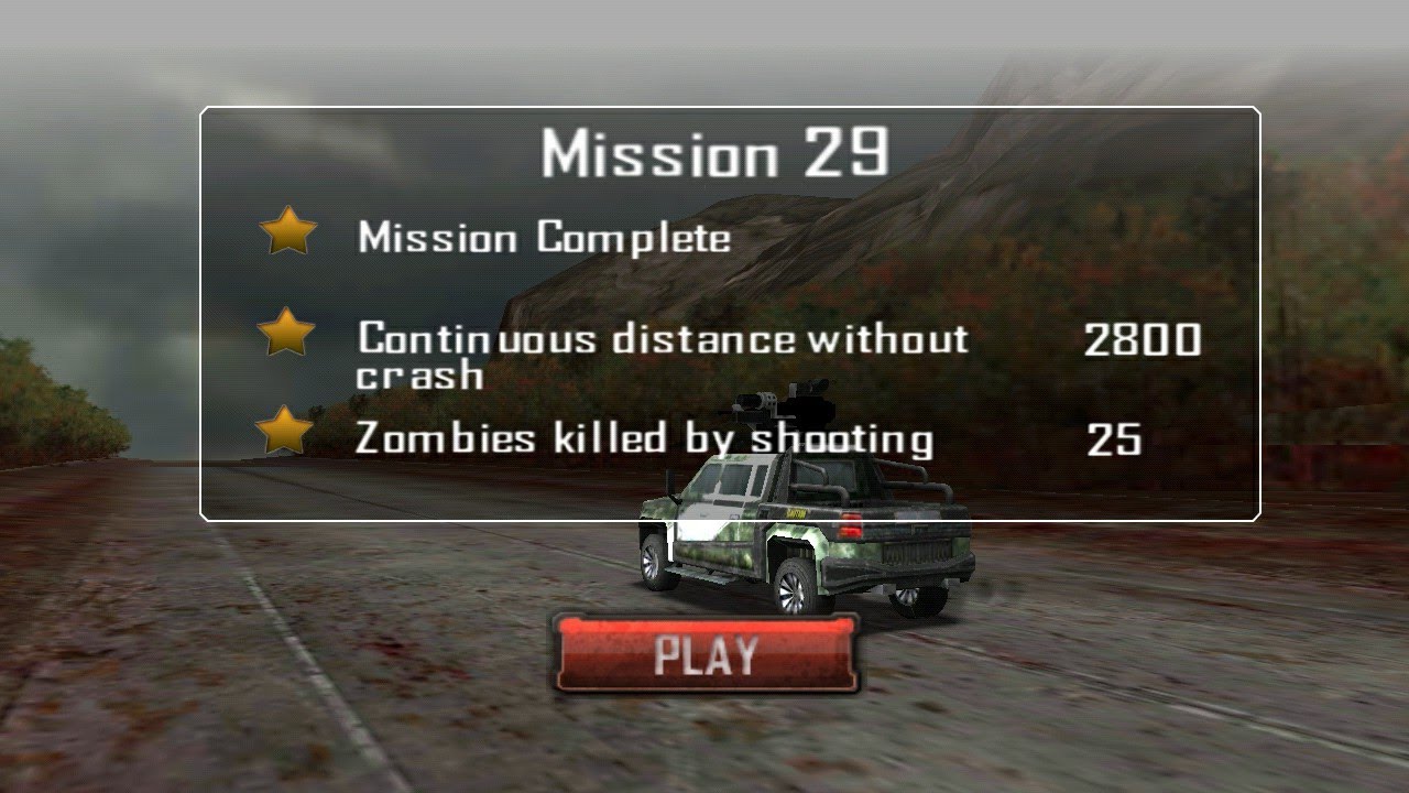 Zombie roadkill gameplay || mission 29 || zombie Survival gameplay.