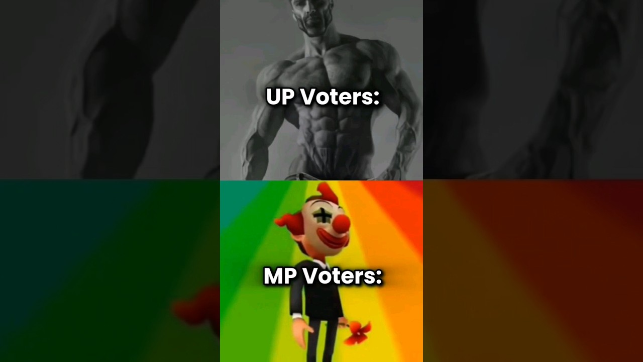 UP VS MP Voters 👆 ll #bjp #congress #bjpvscongress #shorts #ravi