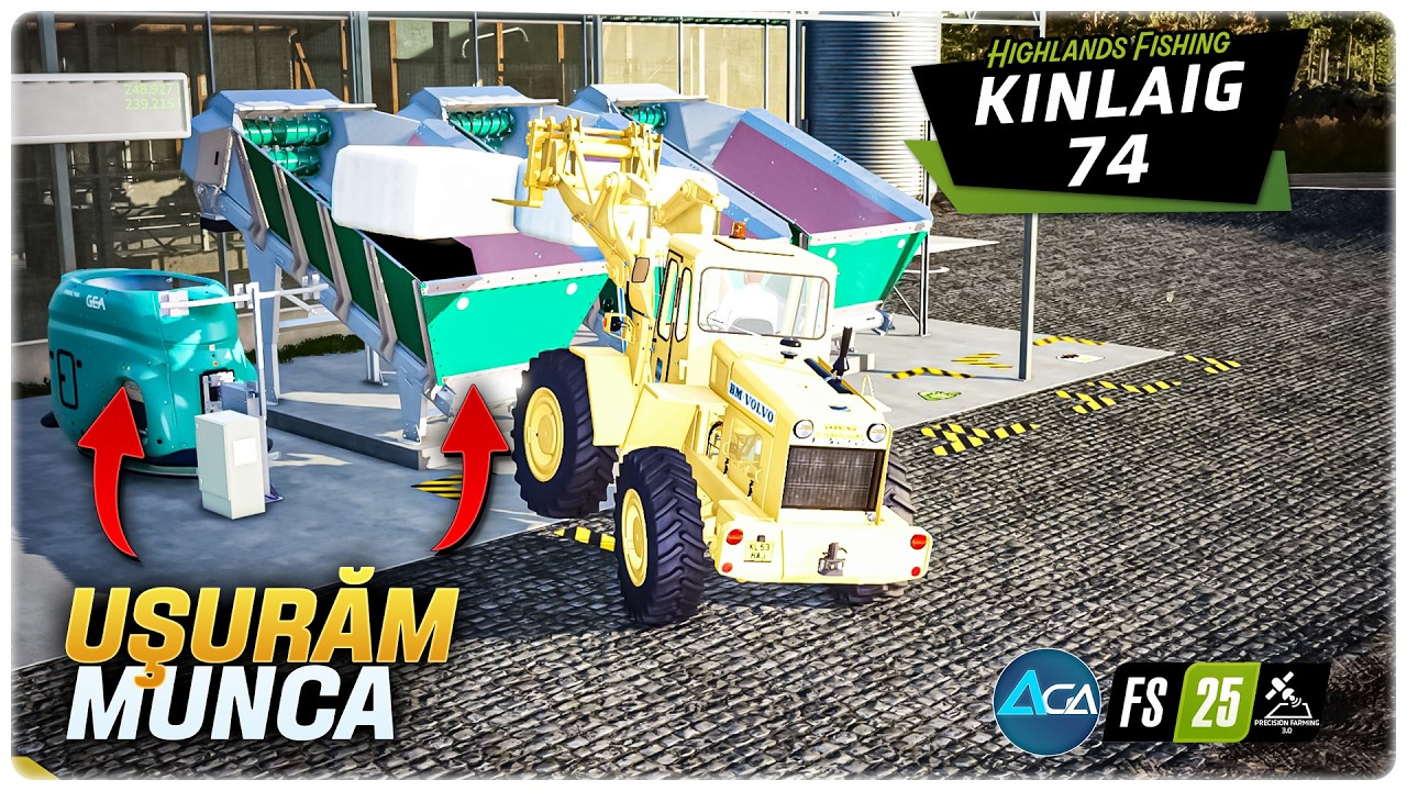 Mai puţină bătaie de cap la vaci? Da, cu ajutorul roboţelului - Gameplay Română FS25 Kinlaig 74