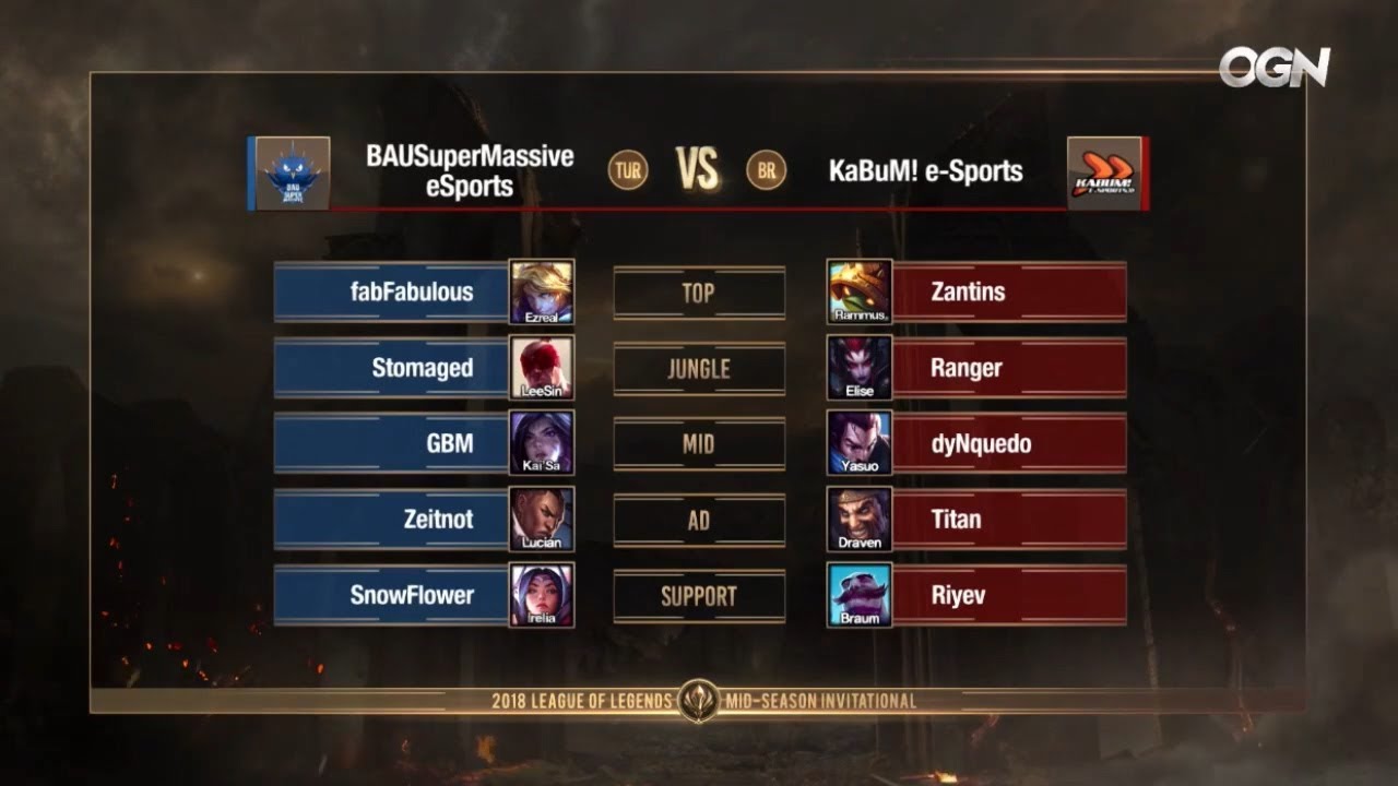 [롤 LOL MSI 2018.05.06] BSM(SUP) vs KBM