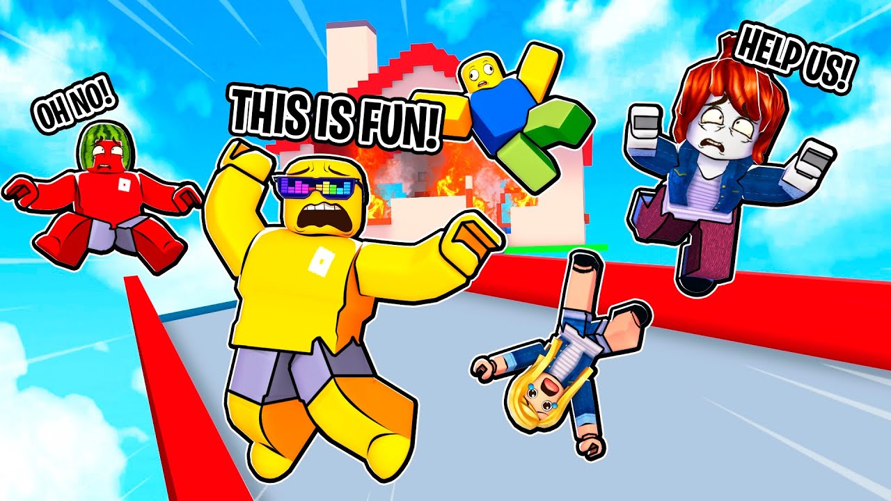 EVERYONE Sliding Down THE HILL in Roblox