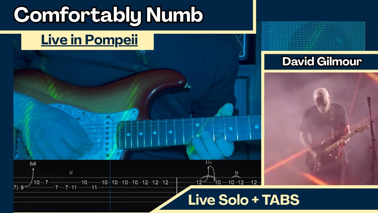 David Gilmour's Live Comfortably Numb Solo - Pompeii 2016