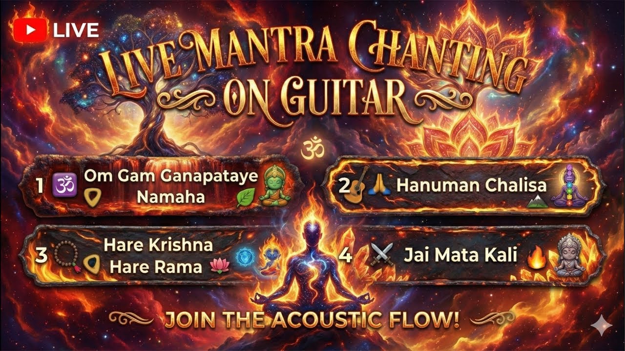 LIVE Mantra Chanting on Guitar 🎸🕉️Join me live. Chant. Heal. Connect #mantra