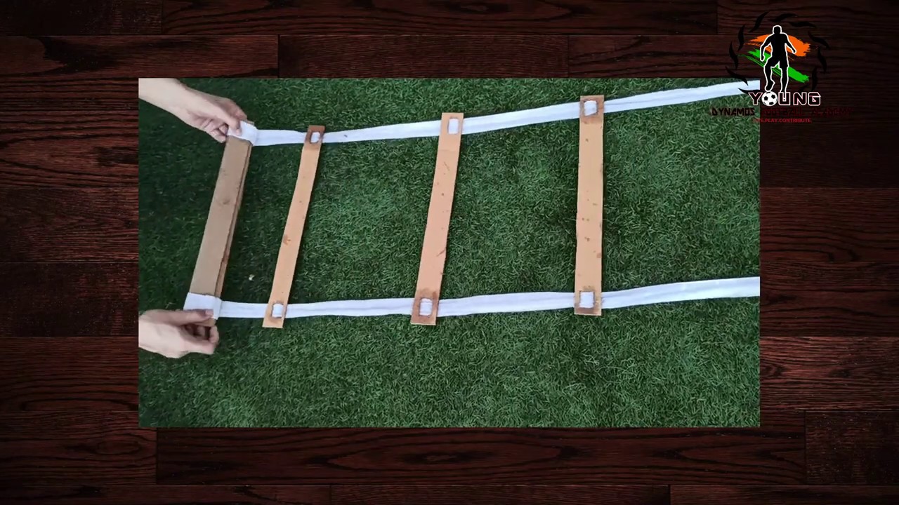 How to make Agility Ladder/Soccer Ladder at home | DIY | Soccer Hacks|Tutorial 2.