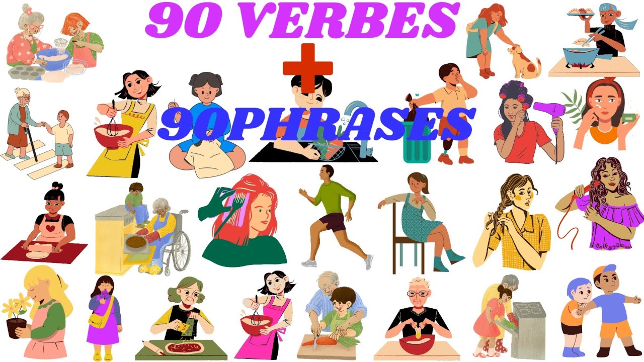 Apprendre les phrases les plus utilisés en français. Apprendre  90 verbes+ 90 phrases en français.