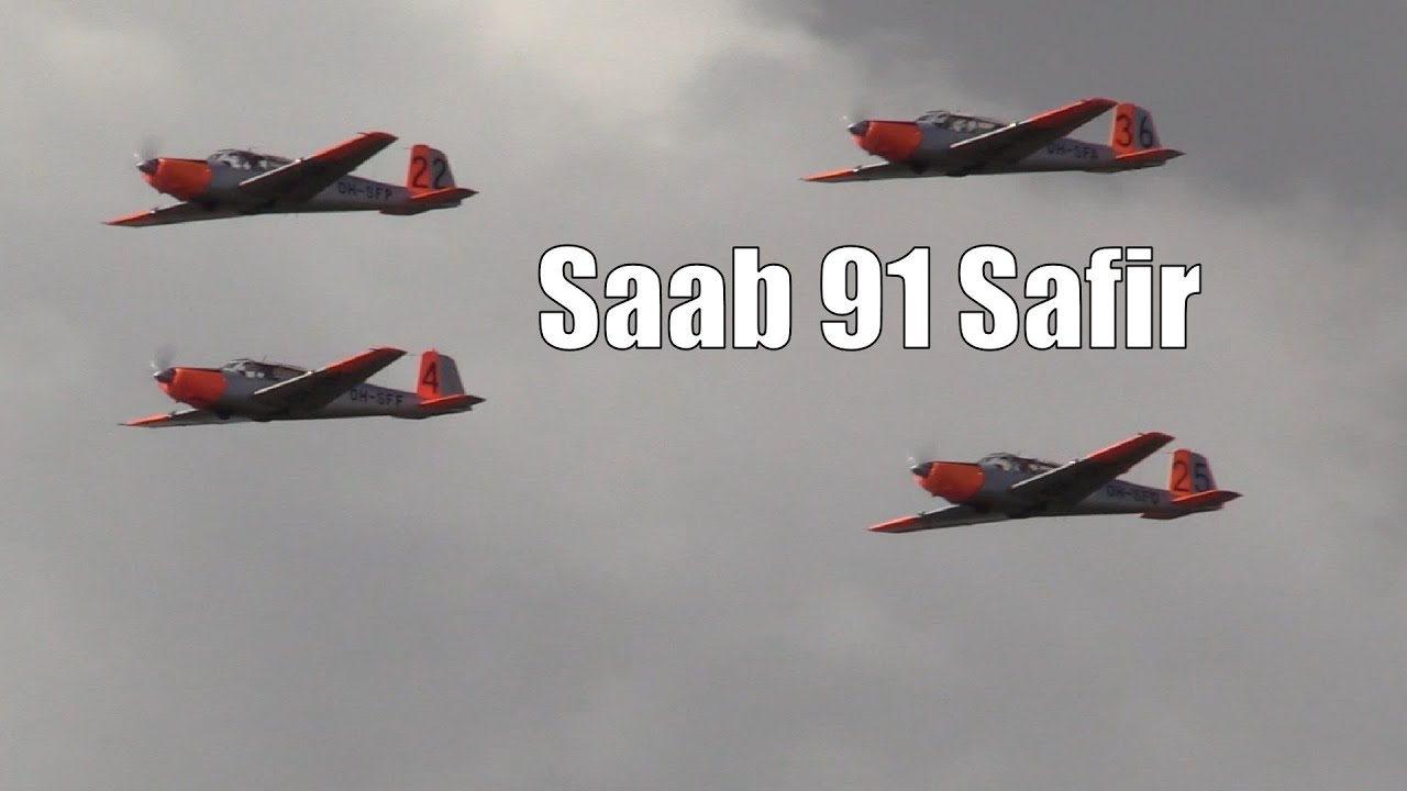 Saab 91 Safir - Woikosken Safirit Squadron Flying At J&auml;mi Fly In 2023