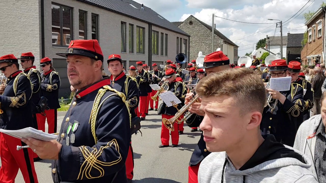 Marche Sainte Rolende 2019 Lundi de Pentec&ocirc;te Gerpinnes 48 Villers-Poterie rentr&eacute;e dans le village