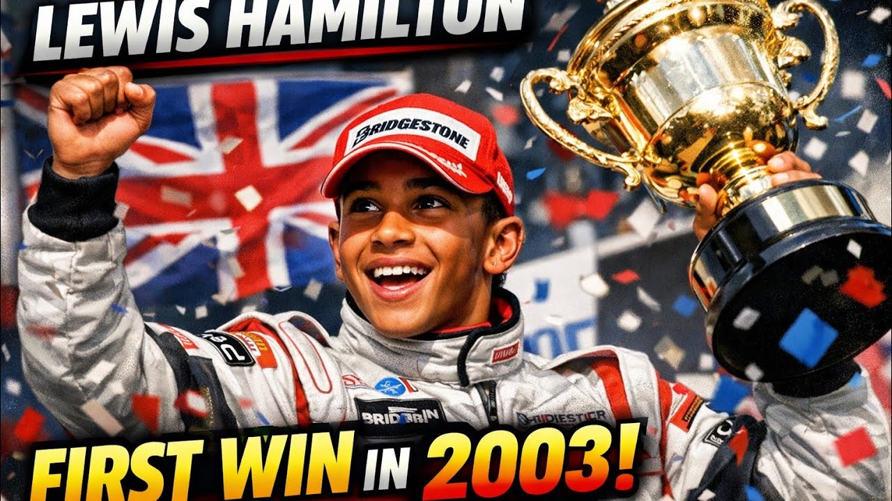 2003 Lewis Hamilton achieved a remarkable first victory at the iconic Silverstone circuit.