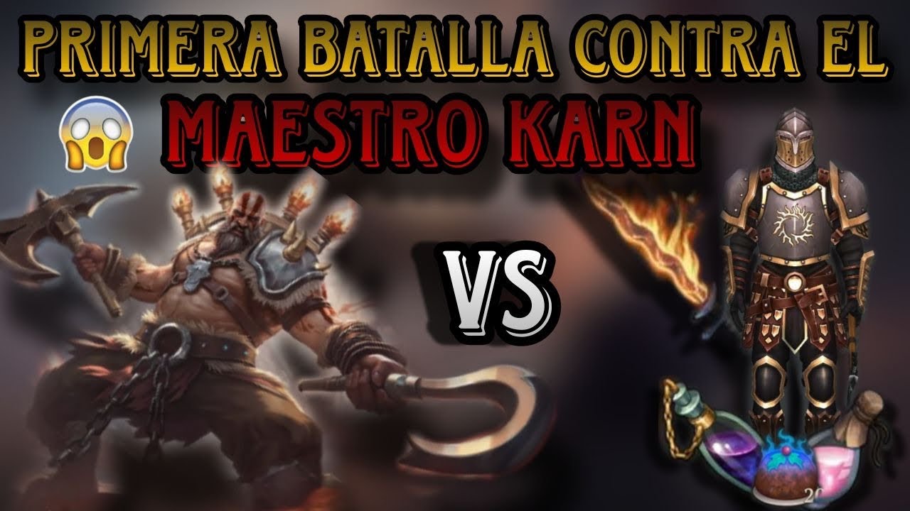 Grim Soul Primera batalla Vs Maestro Karn cuenta Peque 