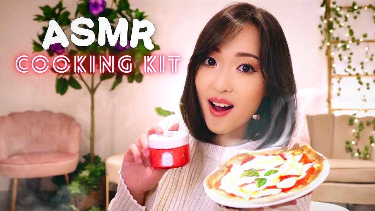 ASMR COOKING KIT 🍕 On prépare une PIZZA avec... du SLIME 👩🏼‍🍳✨