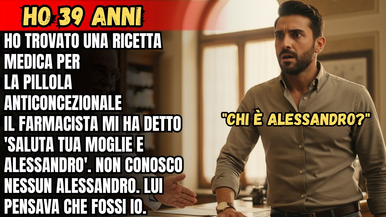 IL FARMACISTA MI HA DETTO 'SALUTA TUA MOGLIE E ALESSANDRO'. NON CONOSCO NESSUN ALESSANDRO. LUI...