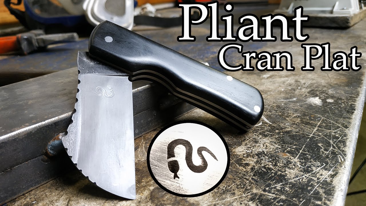 Fabrication couteau pliant cran plat - 🔪 COUTELLERIE 🗡️ - Mon premier pliant à ressort !