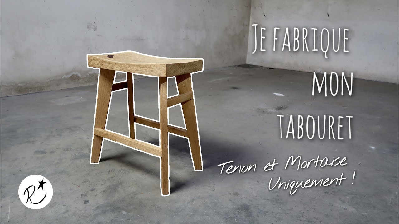Je r&eacute;alise un tabouret en ch&ecirc;ne. Assemblage tenon et mortaise (DIY build my stool)