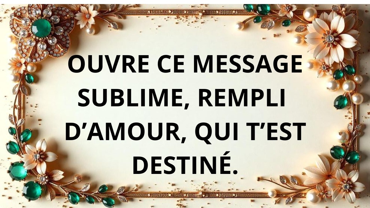 Je t’en prie, lis ce message, il est rempli de vérité et d’amour ❤️