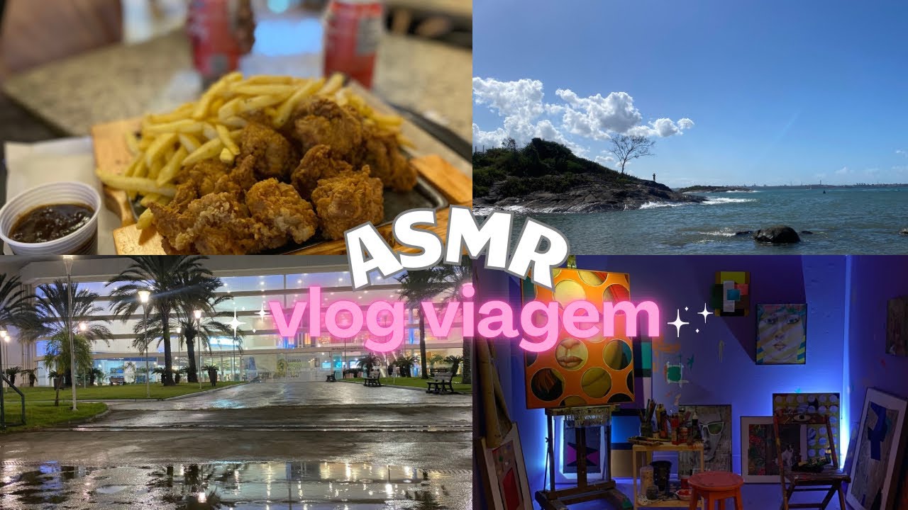 ASMR VLOG ~ Viagem no feriado (praia, exposição de arte, parque esradual …) 🚘☀️⛅️🌊🏖️