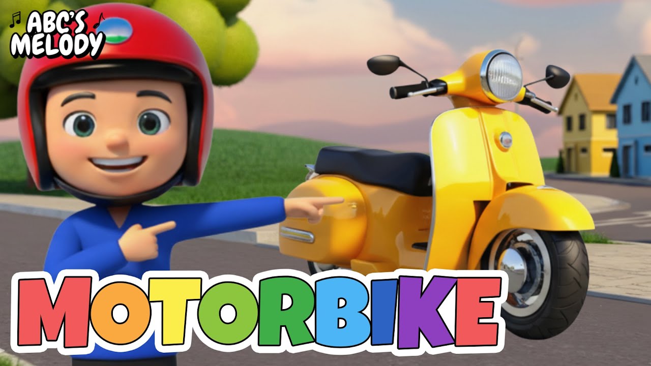 THE WHEELS ON THE MOTORBIKE 🛵 | Fun Kids Songs & Nursery Rhymes | ABC's Melody