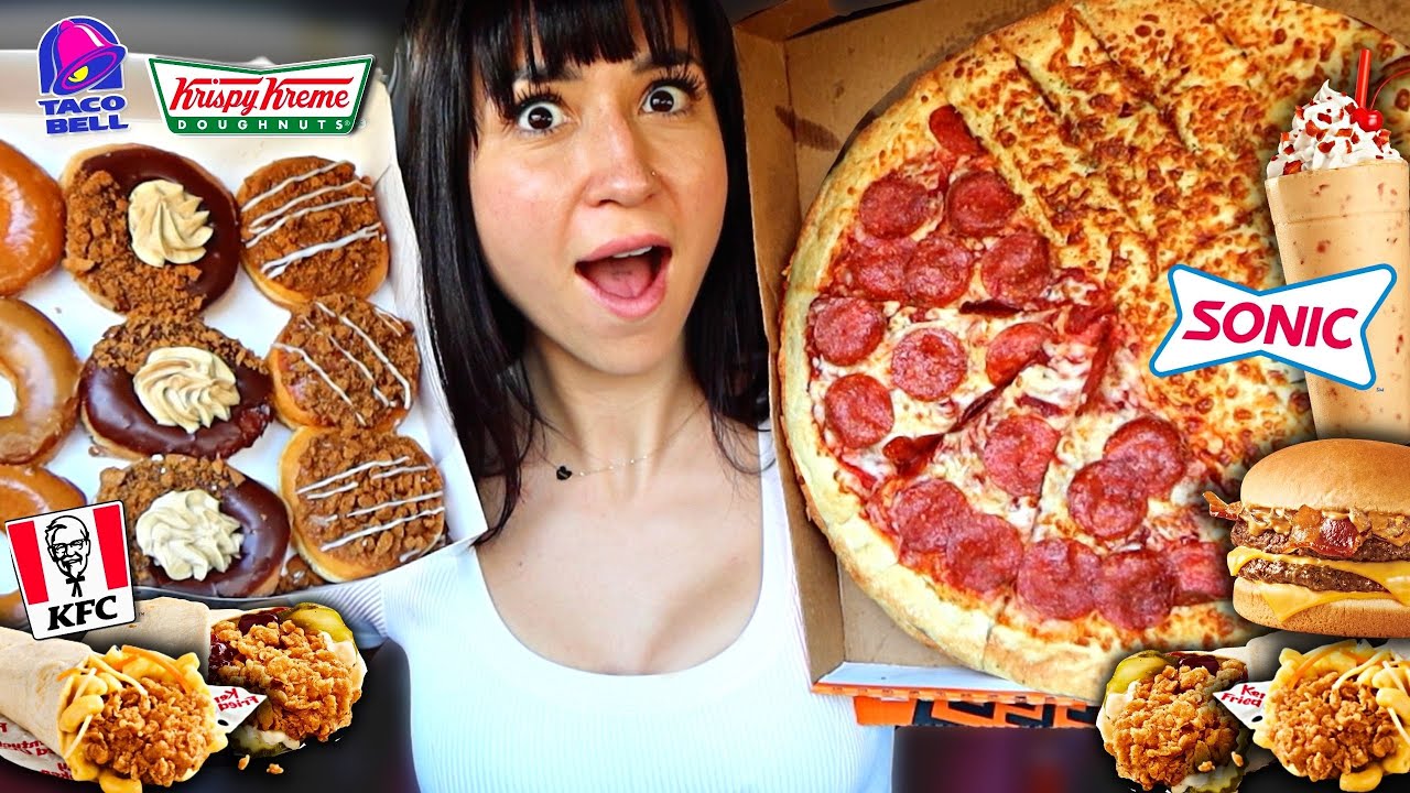 Eating The NEWEST Fast Food Items For 24 Hours!