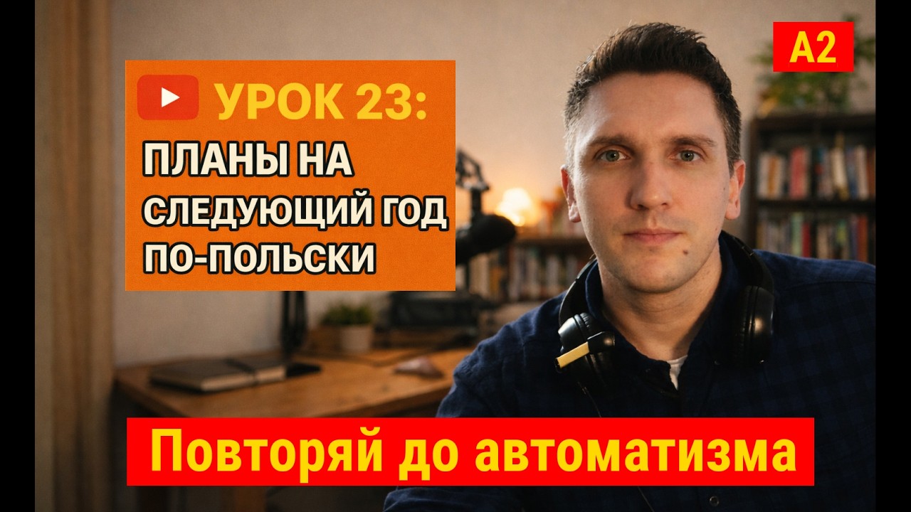 Планы на следующий год по-польски 🇵🇱 | 30 фраз A2 с переводом