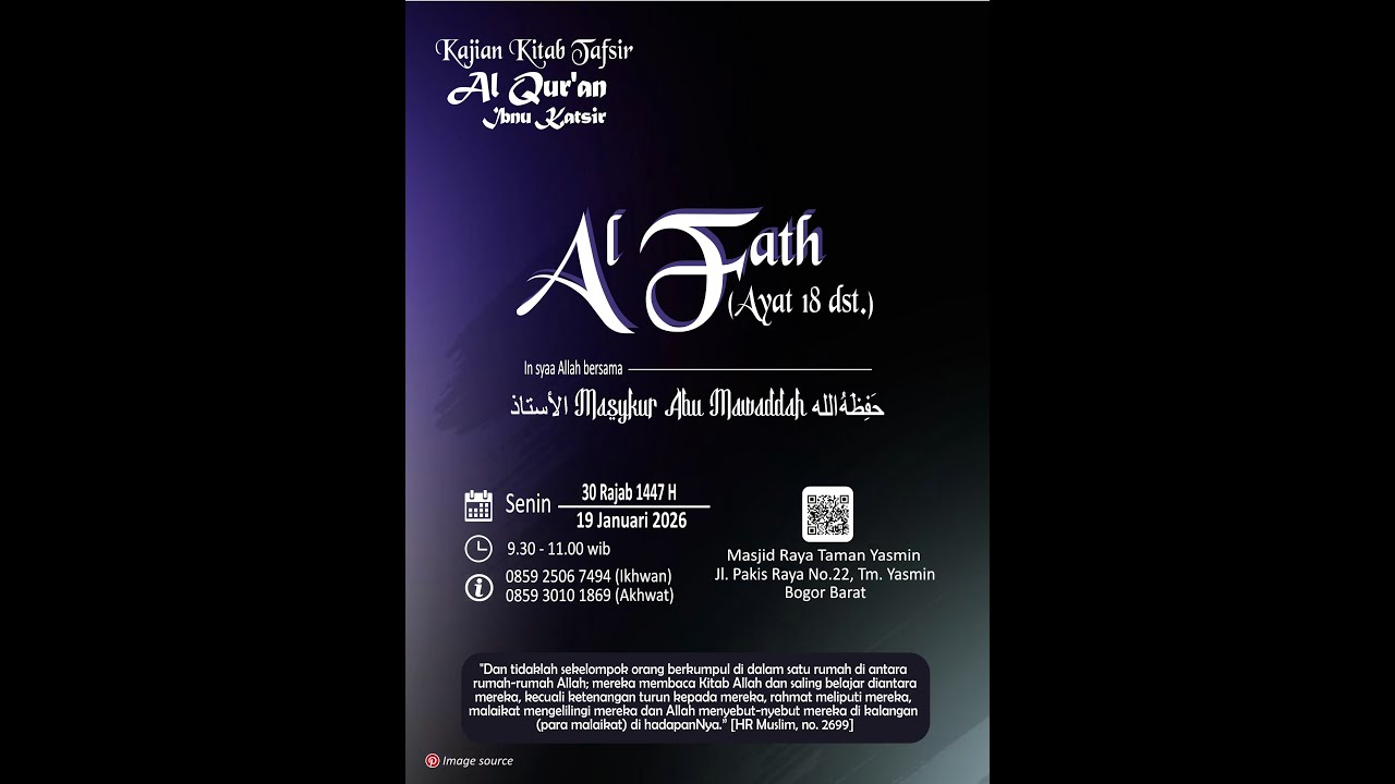 Kajian Tafsir Al Qur'an : QS. Al Fath (Ayat 18-24)