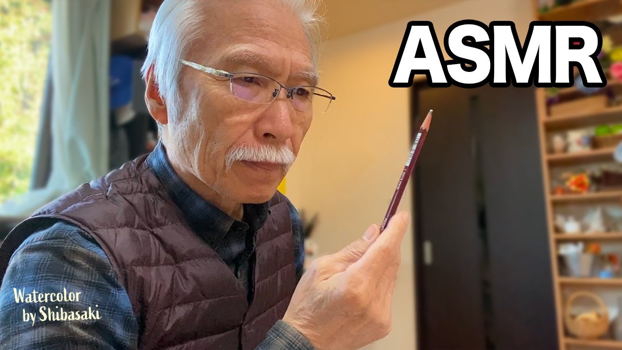 Shibasaki decided to paint without saying a word /ASMR / Watercolor Painting Demo