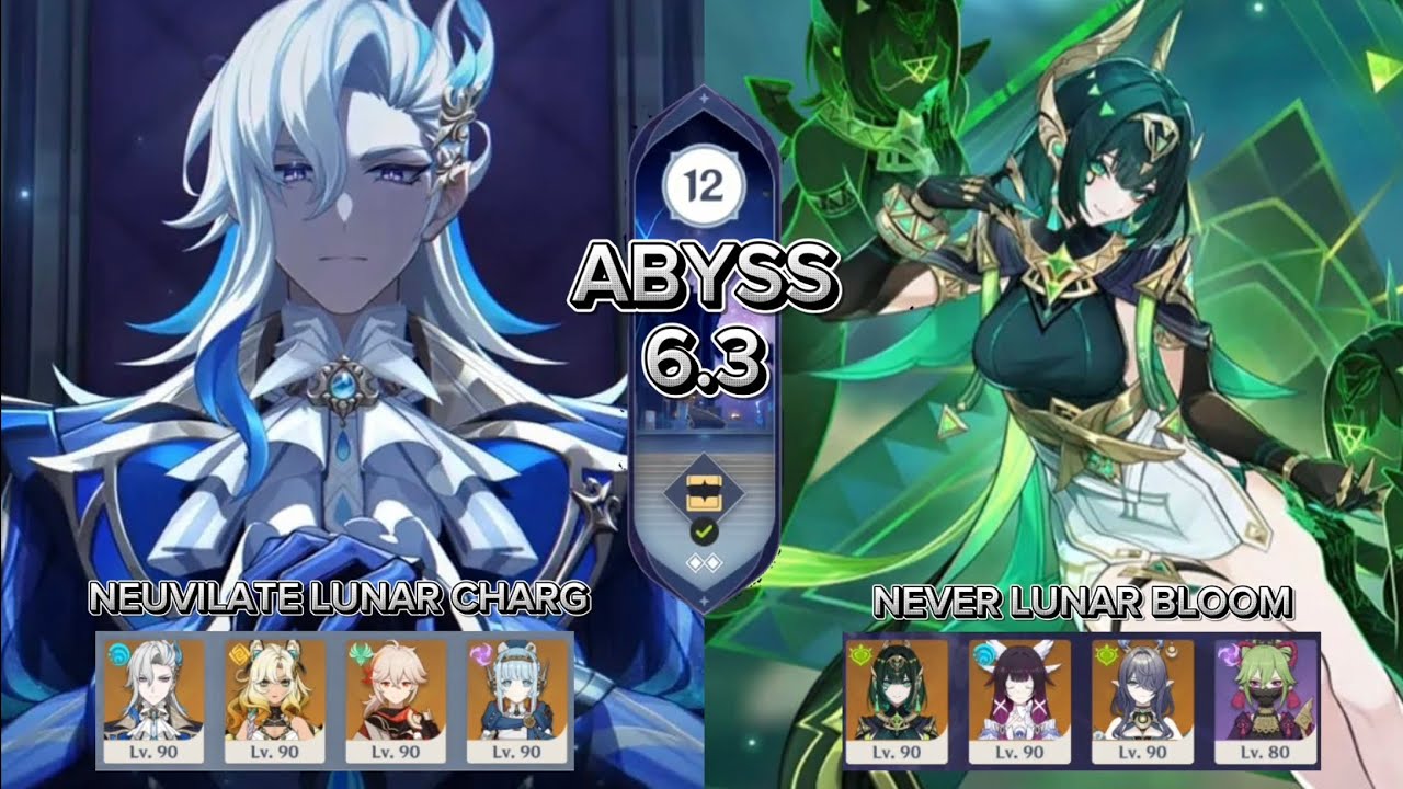 CO NEUVILLATE LUNAR CHARGE & CO NEVER LUNAR BLOOM | Spiral Abyss 6.4 |Genshin Impact(mobile)#genshin