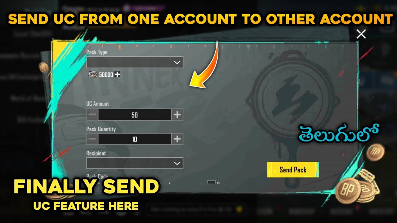 how to send uc in Bgmi & pubg to friends తెలుగులో | share uc with friends in bgmi