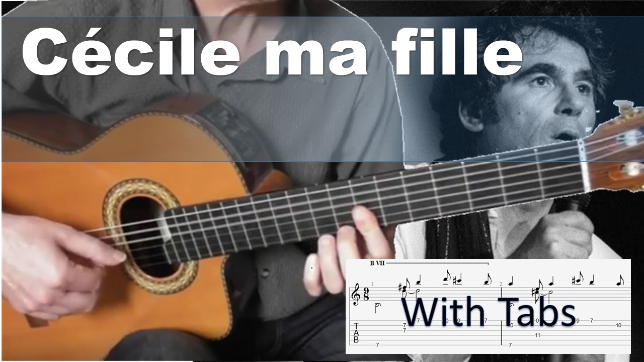 Cécile ma fille - Claude Nougaro - solo fingerstyle guitar