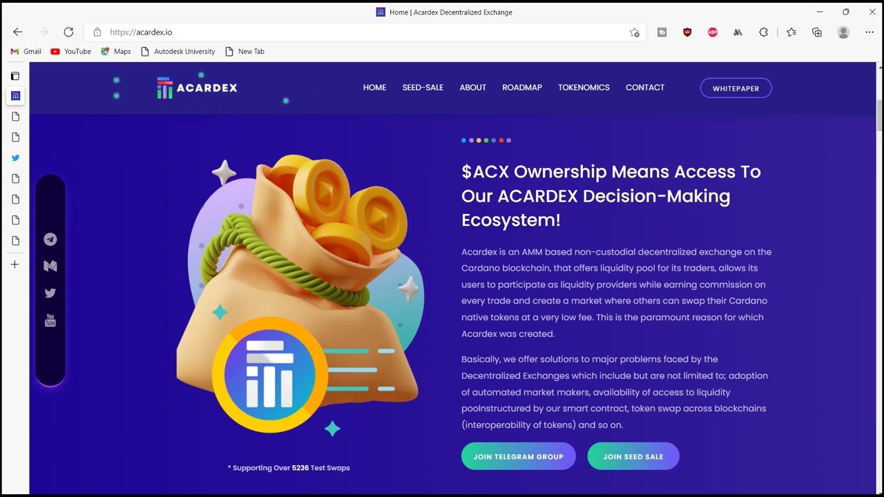 ACARDEX is an AMM based noncustodial exchange
