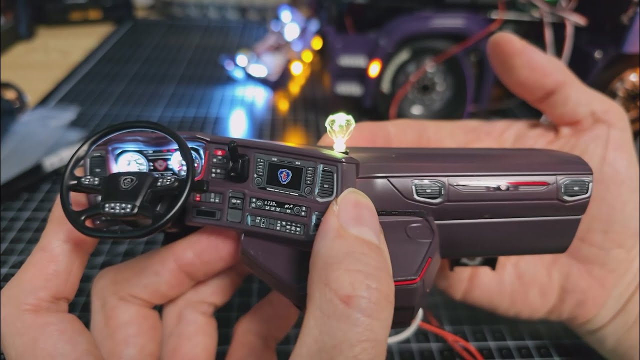Tamiya Scania 770s 8x4 with GT Power Multi-function - Dashboard LED Work