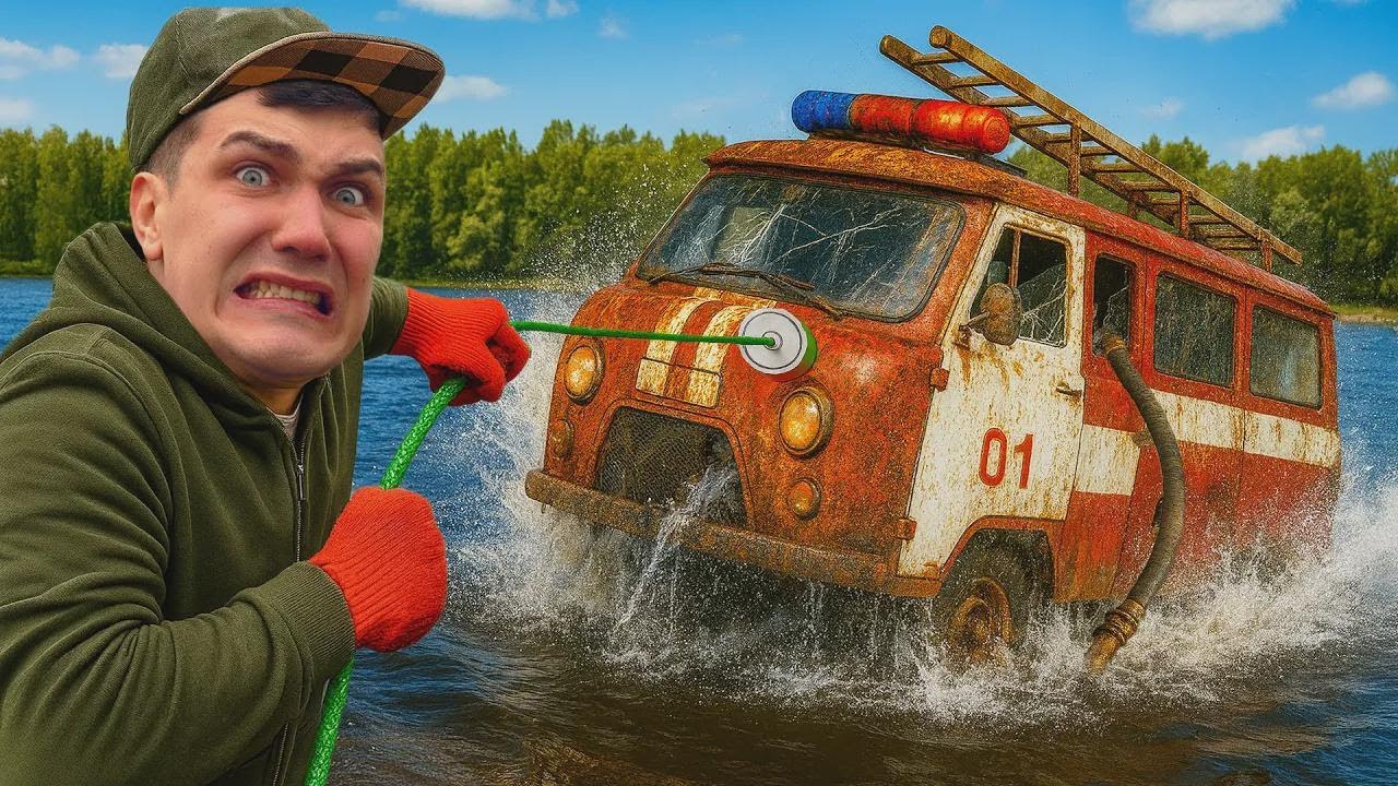Mıknatısla balık tutarken itfaiye aracı bulduk!