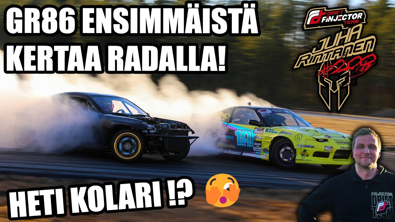 GR86 ENSITESTIT!! ENSIMMÄISTÄ KERTAA RADALLA JA HETI KOLARI 😬