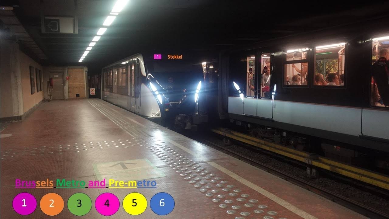 4K| Brussels metro all the lines compilation