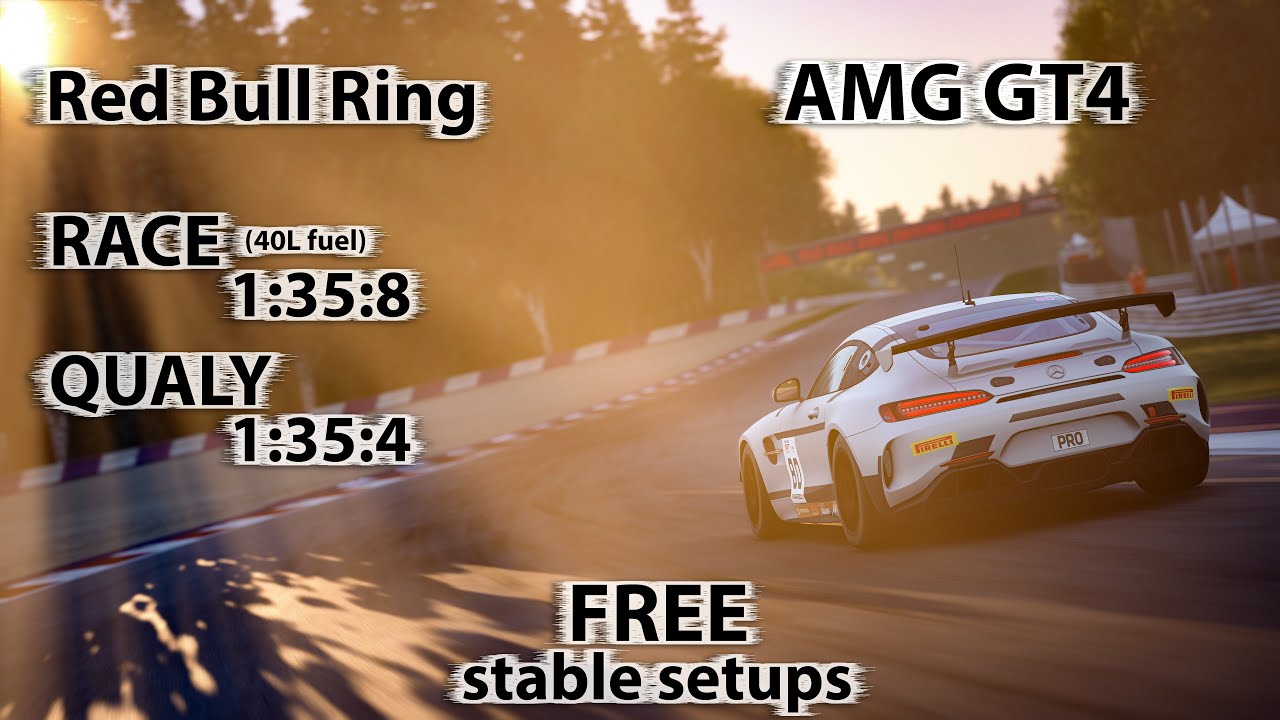ACC 1.10 - AMG GT4 - Red Bull Ring - FREE stable Race & Qualy setups