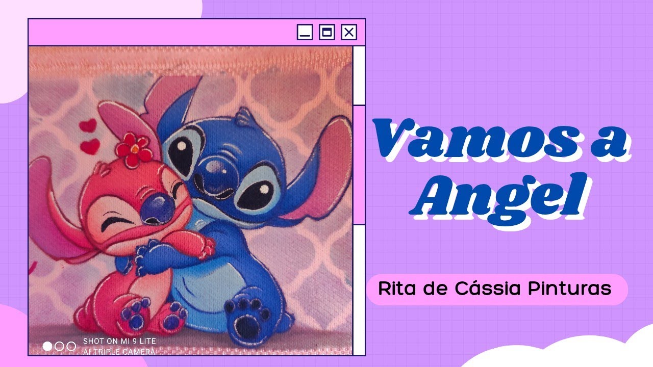 Como Pintar Stitch e Angel em Fralda – Passo a Passo com Dicas de Cores