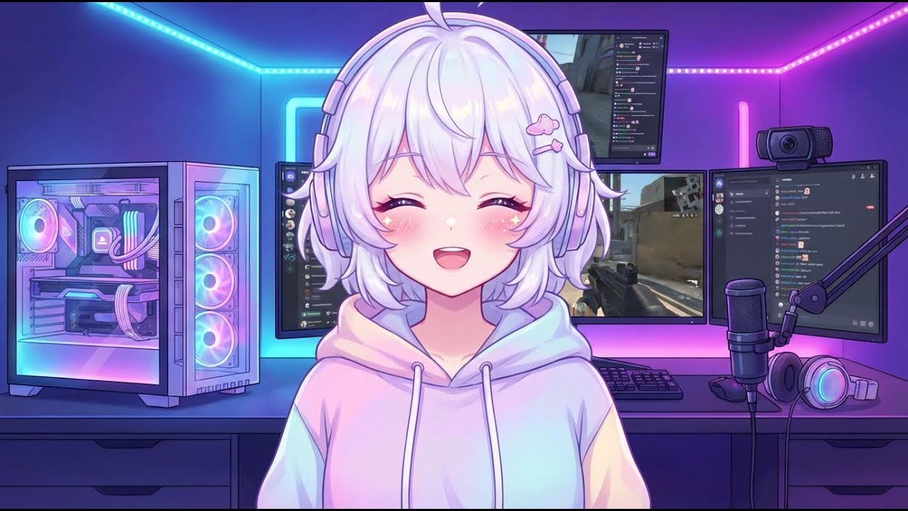 Cute Anime Streamer — Hyperpop Gaming Mix