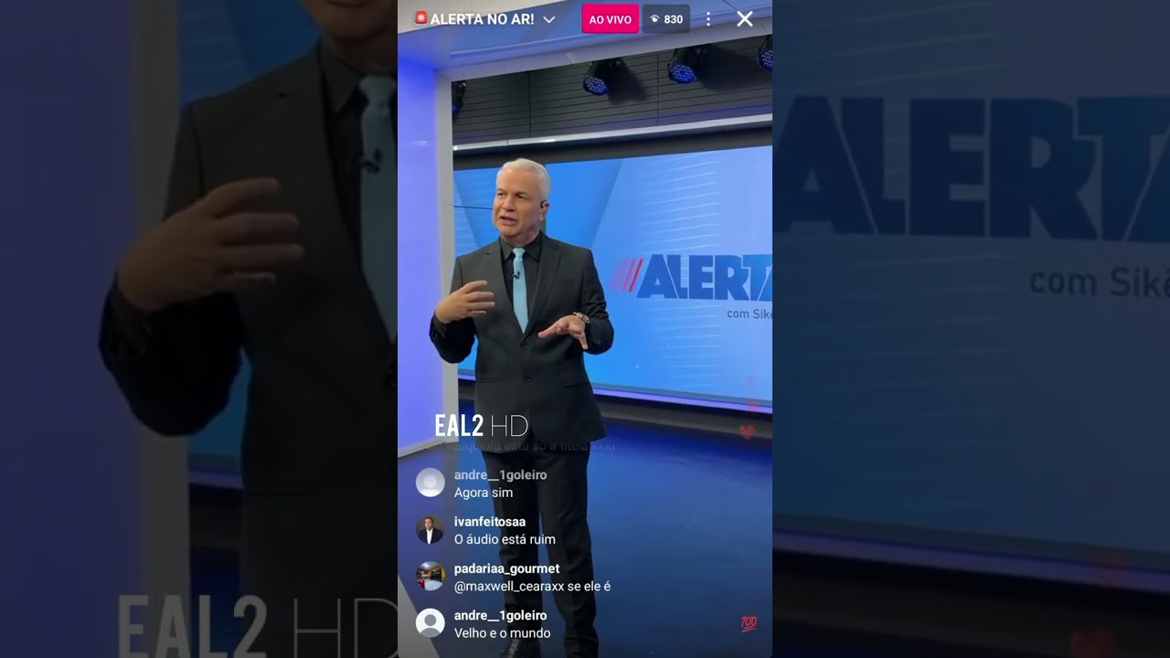 Sikera Jr iniciou um v&iacute;deo ao vivo no instagram, poderia ter mostrado o est&uacute;dio &eacute; elenco pelos menos